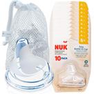 Bicos de Reposição BITYBEAN NUK Silicone - Pacote com 10 Unidades