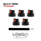 Bicos para Spray 5 unid. Cap Hardcore Médio 6cm Graffiti, Pintura Automotiva Pintura Industrial Arte e Customização