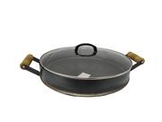 Bifeira (disco Arado 16-40,5cm) Borda 6cm com Tampa de Vidro - Konzen
