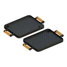 Bifeteira 16003LB para Grelhar Ferro Fundido Chapa Dupla Face 23x28cm Fogao Inducao Libaneza