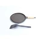 Bifeteira Antiaderente Redonda Lisa 22cm Cabo e Espátula
