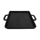 Bifeteira de Ferro Fundido Lisa Quadrada Alça Ferro 20cm