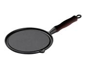 Bifeteira Ferro Redonda Cabo Silicone Preto Lisa 26cm