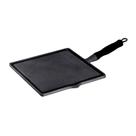 Bifeteira Quadrada Lisa 93863LB Ferro Fundido 26x26cm Cabo de Silicone Preto Libaneza
