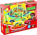 Big Blocks: Auto posto - Brinquedo Pedagógico de madeira com 47 peças - IOB