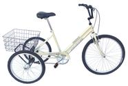Bike Bicicleta Triciclo Adulto Aro 20 Food Bike Bege