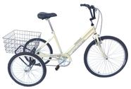 Bike Bicicleta Triciclo Adulto Aro 20 Food Bike Bege