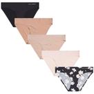 Bikini de mujer Vince Camuto, paquete de 5 bragas sin costuras, talla L