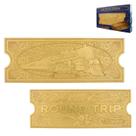 Bilhete colecionável Fanattik The Polar Express banhado a ouro 24k