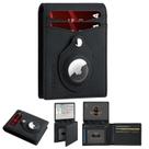 Billetera RUNBOX Slim de Cuero con Portador para AirTag y Bloqueo RFID