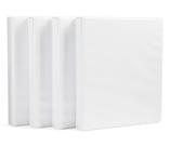 Binder Amazon Basics, 3 anéis, 1 polegada, branco, pacote com 4