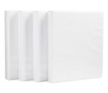 Binder Amazon Basics, 3 anéis, anel D de 1 polegada, pacote com 4 anéis brancos