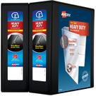 Binder Avery Heavy-Duty View, 3 anéis, 2, papel preto de 8,5 x 11 polegadas