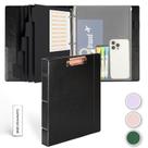 Binder Etzul, capa dura, 3 anéis, 2,54 cm, couro, tamanho carta