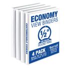 Binder Samsill 3 Ring, 0,5 polegadas, capacidade para 100 folhas, branco x4