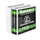 Binder Samsill Durable D Ring de 3 polegadas, pacote com 2 unidades, branco