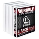 Binder Samsill Durable de 1 polegada, pacote com 4, branco, 225 páginas