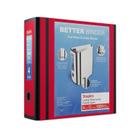 Binder Staples Better 4 polegadas e 3 Ring View Red