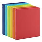 Binder SUIN de 3 anéis de 0,5 polegadas com 2 bolsos internos, pacote com 6