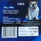 Bio Control Plus - Anti pulgas, Carrapatos e Sarnas em Cães de 10,0kg a 20,0kg