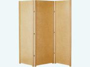 Biombo 3 Folha Liso Fechado Ripado Divisor Madeira Mdf Cru Painel Divisória Separador De Ambiente