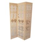 Biombo 3 Folhas 129X180cm Mdf Modelo 2 Cru Vazado
