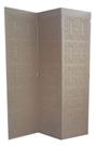 Biombo 3 Folhas 129X180cm Mdf Modelo 2 Gravado Cru