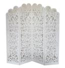 Biombo 4 Folhas 172X180cm Mdf Modelo 21 Branco Vazado
