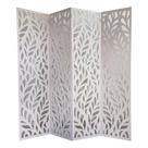 Biombo 4 Folhas 172X180cm Mdf Modelo 27 Branco Vazado