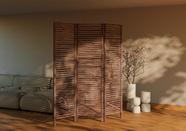 Biombo Decorativo Oliver 3 Folhas em Madeira Maciça Espresso Móveis Biombo Decorativo Oliver 3 Folhas em Madeira Maciça Espresso Móveis