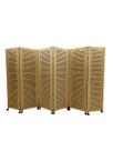 Biombo Ripado 06 Folhas C/ 12 Rodinhas