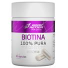 Biotina 100% Pura - 60 Cápsulas - Bodyaction