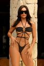 Biquini Anitta preto com argolas e amarrações Biquini Anitta preto com argolas e amarrações
