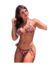 Biquíni Areia Branca Acqua Cortininha Ripple Floral Estampado
