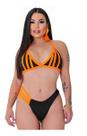 Biquini Asa Delta Cortininha Neon Feminino Com Bojo Amarrar
