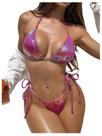 Biquíni BEAUDRM Sexy Halter Triangle de cintura alta