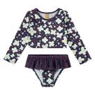 Biquíni Bebê e Infantil Cropped Proteção UV Flores Marinho Up Baby