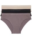Biquíni Calvin Klein Bonded Flex Seamless Mid-Rise, pacote com 3