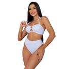 Biquíni Cintura Alta Liso Preto Hotpant Bikini Feminino Moda Praia Biquíni Cintura Alta Liso Preto Hotpant Bikini Feminino Moda Praia