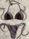 Biquiní com Bojo Cortininha Calcinha de Amarrar Levanta Bumbum