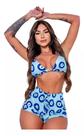 Biquíni com Short Conjunto Completo 3 Peças para o Verão Biquíni com Short Conjunto Completo 3 Peças para o Verão