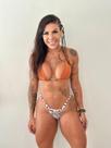 Biquíni com Top de Bronze e Calcinha Marinheira