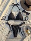 Biquini cortininha fio dental amarração lateral Bojo Removivel bronze perfeito moda praia verão 2026