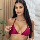 Biquini Cortininha Marquinha Bronze Moda Praia Piscina Luxo