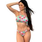 Biquini Cropped Calcinha Levanta BumBum Calcinha larga na laterais