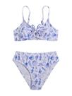 Biquíni de banho COZYEASE para meninas com estampa floral Ditsy 10Y