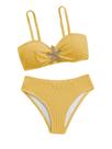 Biquíni de banho Floerns Metal Starfish Textured Girl Yellow 9Y