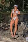 Biquíni de marquinha Fina Moda Praia GISELE feminina lançamento Fio dental Top Cortininha com bojo