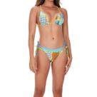 Biquini Feminino Alto Giro Cortininha Dupla Face Amarelo - 2