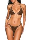 Biquíni feminino BEAUDRM, 2 peças, sexy, microtriângulo, marrom Biquíni feminino BEAUDRM, 2 peças, sexy, microtriângulo, marrom